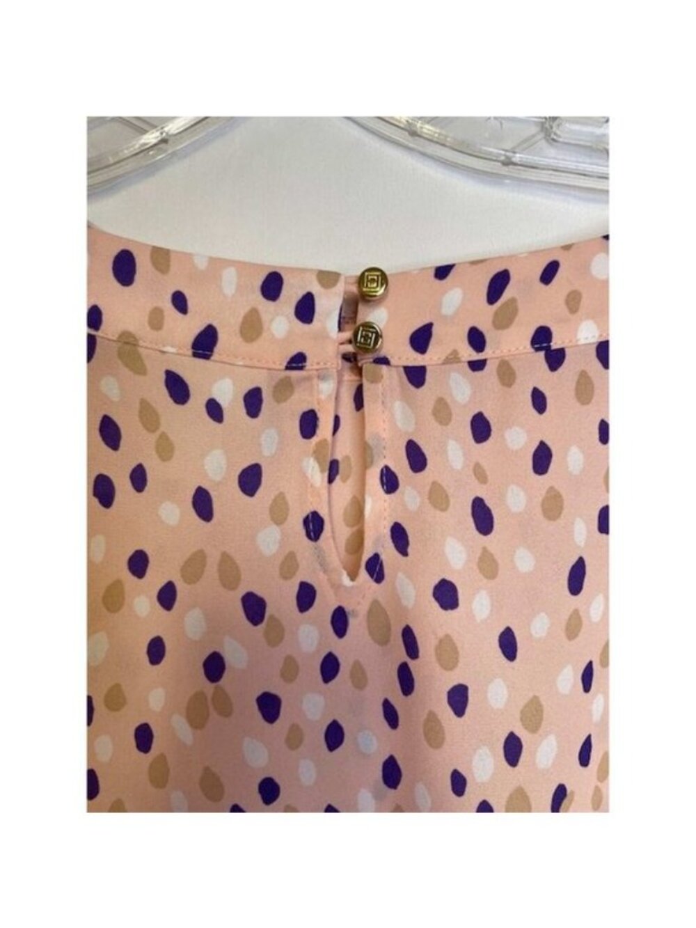 Liz Claiborne Round Neck Short Sleeve Blouse LARGE (616) - Picture 8 of 9